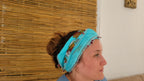 Vintage Natural Root Dyed Handmade Lace Scarf / Multi-Way Bandana - Homeartparis production