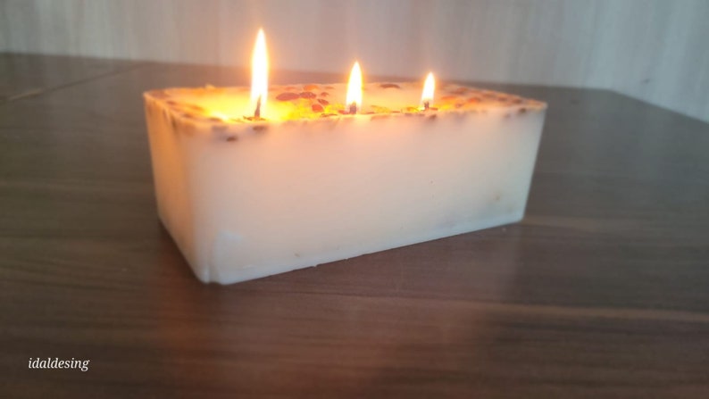 Custom Large 3 Wick Coffee Scented Candle Farmhouse Table Centerpiece Homeartparis production