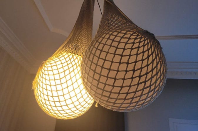 Jute Net Wrapped Globe Pendant Light Homeartparis production