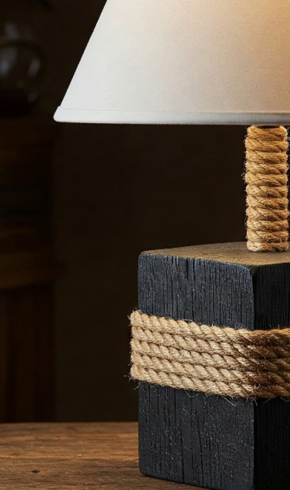 Luxury Rustic Modern Table Lamp & Lampshade - Homeartparis production