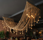 Custom large rustic rope chandelier, by homeartparis