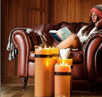 Set of 3 Majestic Tall Pillar Candles - Luxury Floor Candles - Homeartparis production