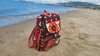 Ethnic Boho Backpack - Handwoven Authentic Kilim Pattern Travel Bag by Seval Özsoy - Unique Bohemian Rucksack - Artisan Kilim Accessory