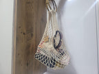 Hand-Knitted Mesh Beach Bag - Bohemian Market Tote by Seval Özsoy - Wooden Handle Summer Purse - Strong & Foldable Artisan Gift