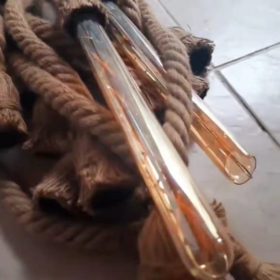 Grand 40-Arm Linear Jute Rope Chandelier - Extra Long Customizable Cascade Lighting - Homeartparis production