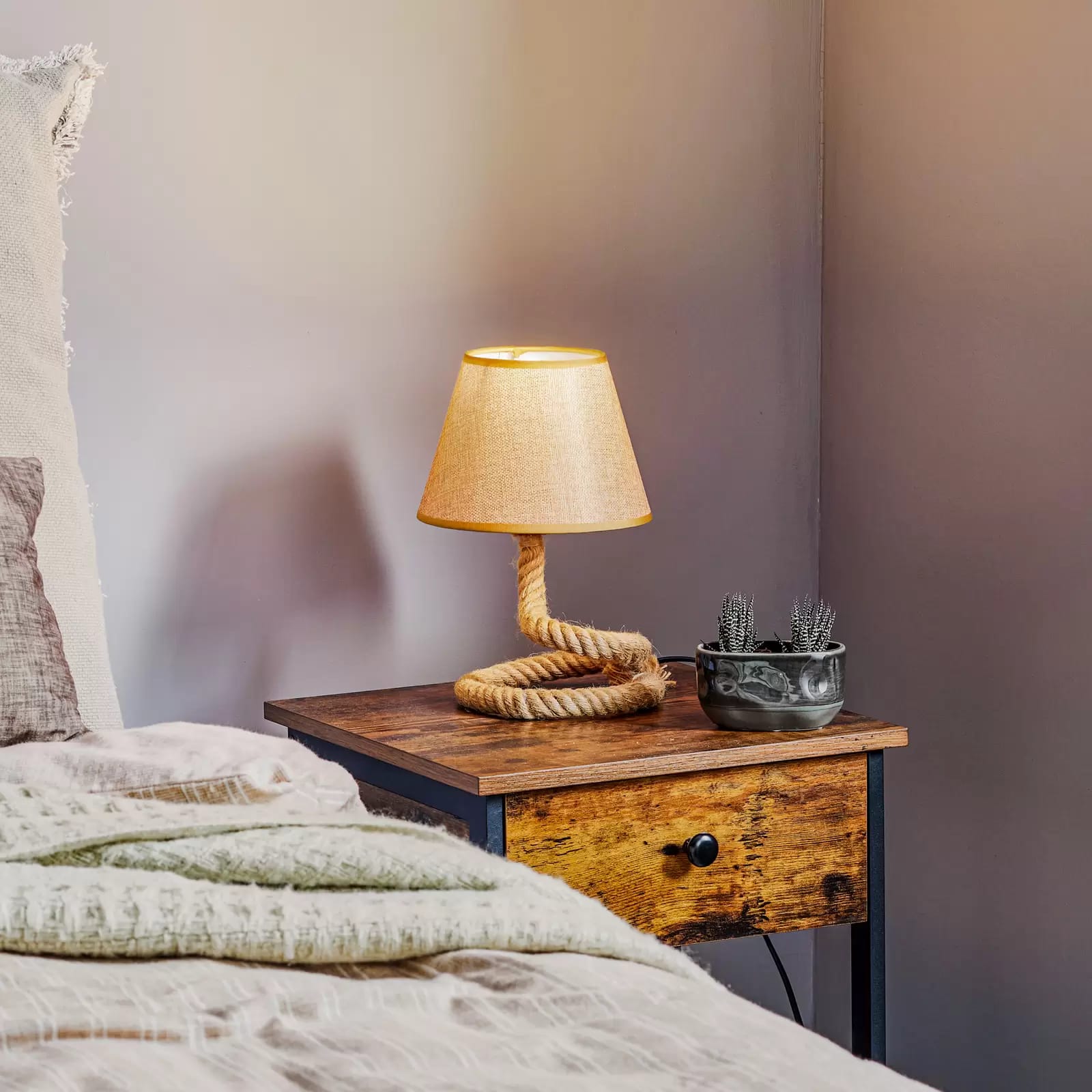 Magic Touch: Handcrafted Rustic Jute Rope Table Lamp - Homeartparis production
Important Note: Free Worldwide Shipping & Universal Electrical Compatibility!