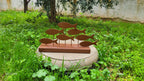 Brown Wood Fish School Table Decor, Rustic Handmade Coastal Shelf Art Homeartparis production