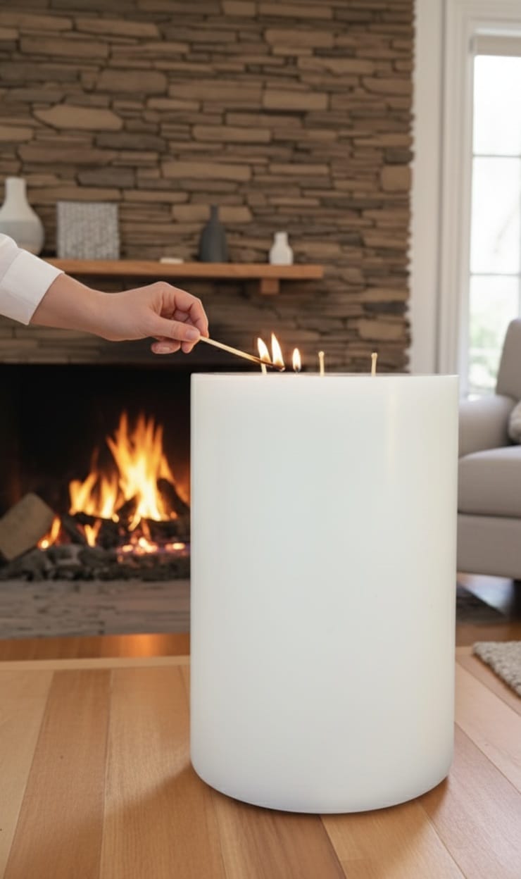 Giant Decorative Handmade Candle - 45 cm Height & 40 cm Diameter Homeartparis production
Product Description: