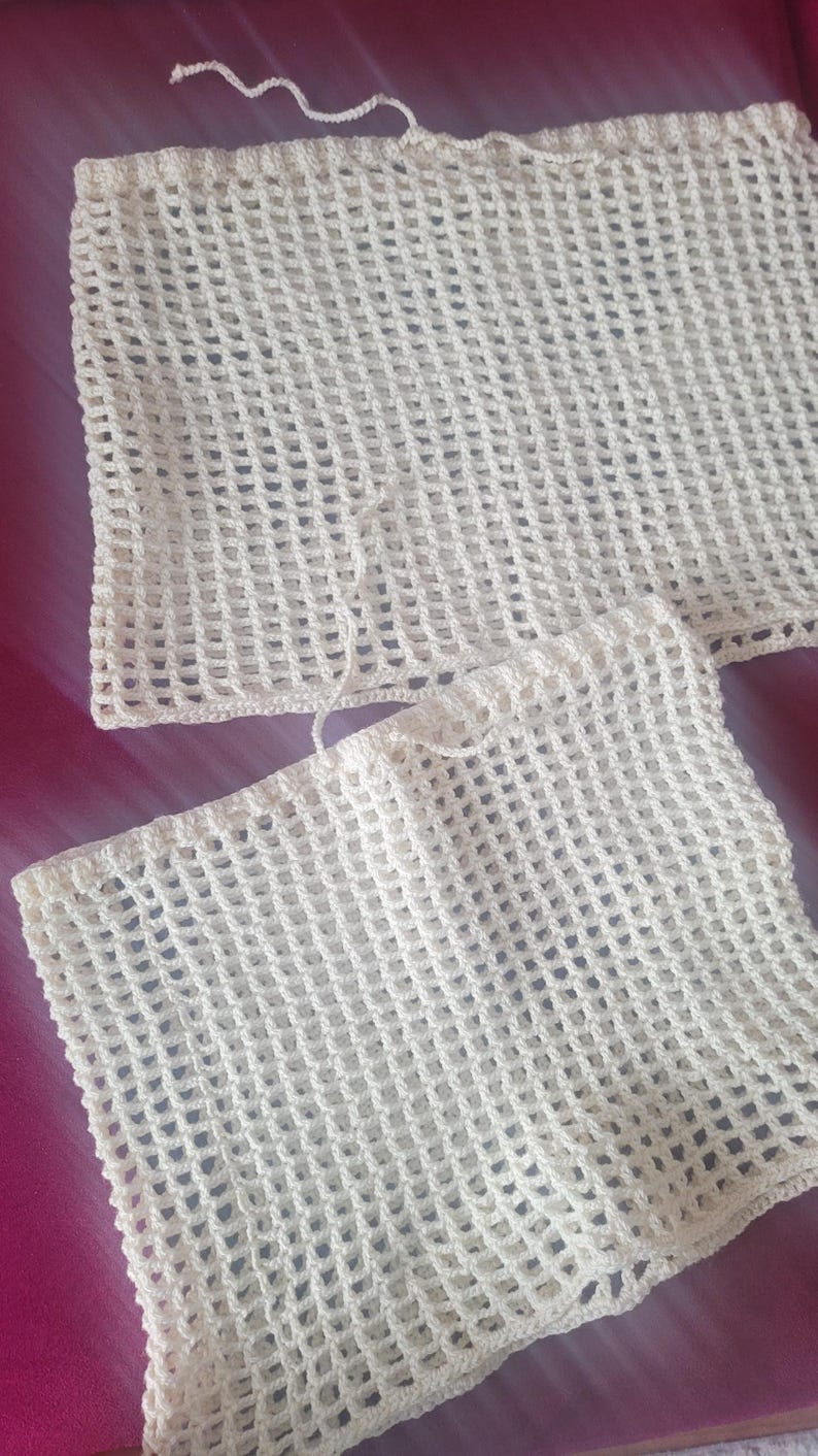 Handmade Crochet Mesh Mini Skirt - Boho Beach Cover Up Sarong - Festival Style Hollow Out Summer Skirt - Home Art Paris