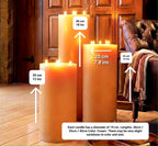Set of 4 Giant Pillar Candles - 3-Wick Scented Luxury Candles with Custom Wooden Crate - Homeartparis production