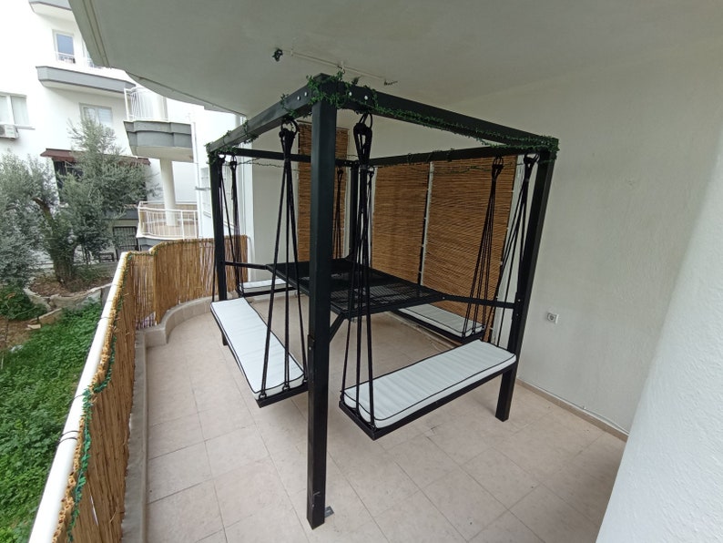 Custom 10 Person Swing Table Dining Set - 1.3 Ton Capacity Heavy-Duty Metal Frame Commercial Furniture by home art paris