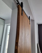 Solid Wood Sliding Barn Door - Custom Artisanal Interior Door with Hardware - Homeartparis production