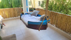 Homeartparis Unique Boat-Shaped Swing Sofa Bed - Handcrafted Nautical Daybed
