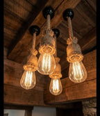 Customizable size rope lighting fixture, by homeartparis handmade