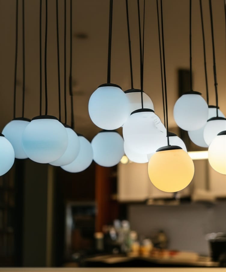 Modern White Glass Globe Pendant Light Homeartparis production