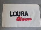 homeartparis Custom Text Lumbar Pillow, Punch Needle Personalized Cushion Cover, Rectangular Name Pillow, Linen Decor Gift