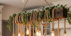 Grand 138 cm Wood Beam Chandelier with 15 Rope Pendants and Artificial Flowers Homeartparis production
