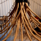 Grand 35-Arm Jute Rope Chandelier - Large Industrial Round Pendant Light - Homeartparis production