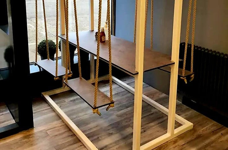 Swing Table porch garden Dining Set - 1.3 Ton Capacity Heavy-Duty Metal Frame Commercial Furniture by home art paris