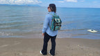 Ethnic Boho Backpack - Handwoven Authentic Kilim Pattern Travel Bag by Seval Özsoy - Unique Bohemian Rucksack - Artisan Kilim Accessory