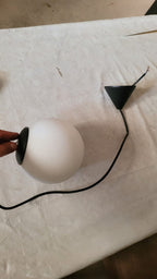Modern White Glass Globe Pendant Light Homeartparis production