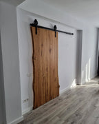 Solid Wood Sliding Barn Door - Custom Artisanal Interior Door with Hardware - Homeartparis production