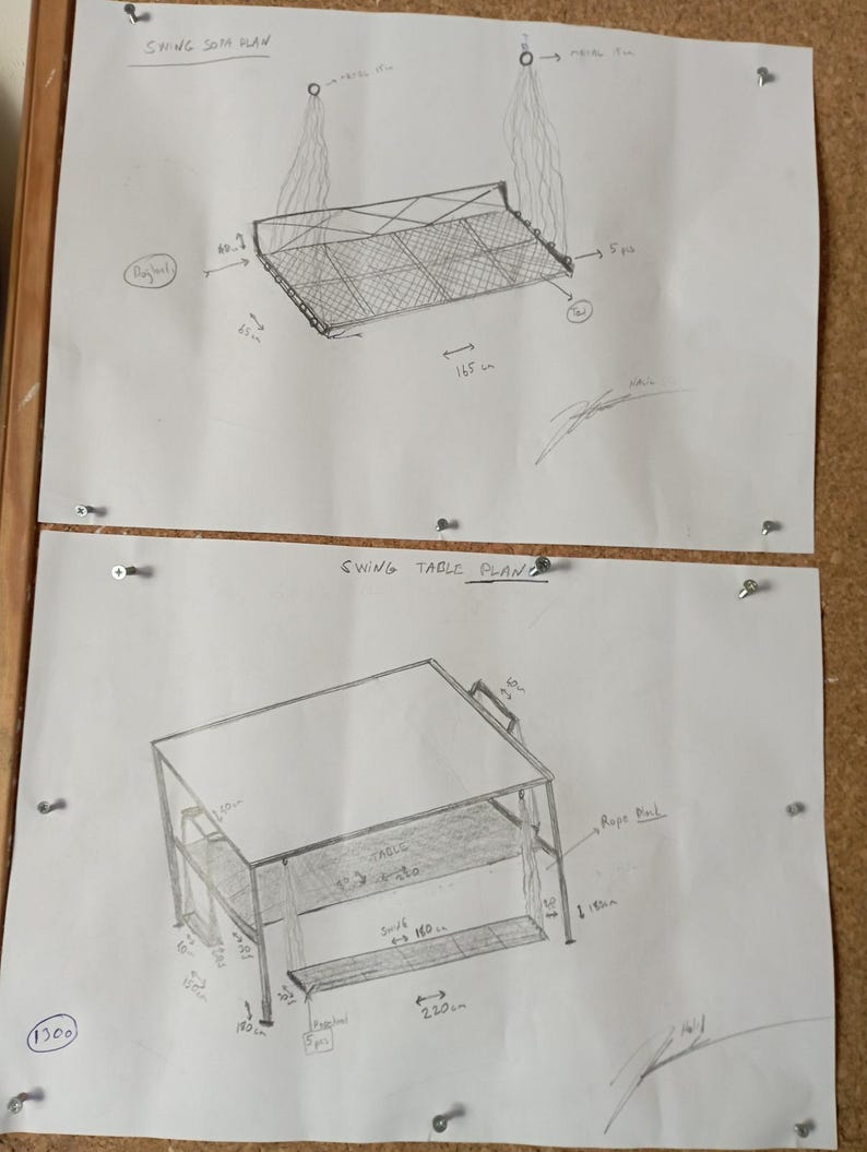 Swing Table Dining Set - 1.3 Ton Capacity Heavy-Duty Metal Frame Commercial Furniture by home art paris