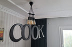 Custom Connected Wooden Letter Pendant Lamp - Homeartparis production