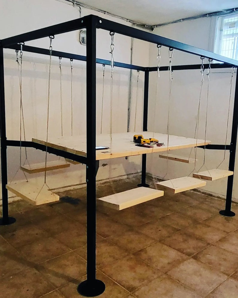 Homeartparis Swing Table porch garden Dining Set - 1.3 Ton Capacity Heavy-Duty Metal Frame Commercial Furniture by home art paris