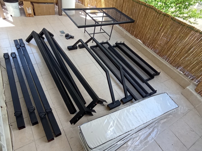 Custom 10 Person Swing Table Dining Set - 1.3 Ton Capacity Heavy-Duty Metal Frame Commercial Furniture by home art paris