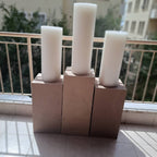 Set of 3 Majestic Tall Pillar Candles - Luxury Floor Candles - Homeartparis production