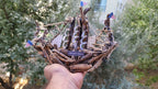 The USS John Adams Wooden Model Boat Driftwood Art Homeartparis production