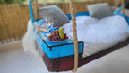 Homeartparis Unique Boat-Shaped Swing Sofa Bed - Handcrafted Nautical Daybed