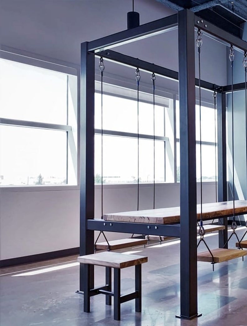 By Homeartparis 8person Swing Table  Set - 1.3 Ton Capacity Heavy-Duty Metal Frame Commercial Furniture by home art paris