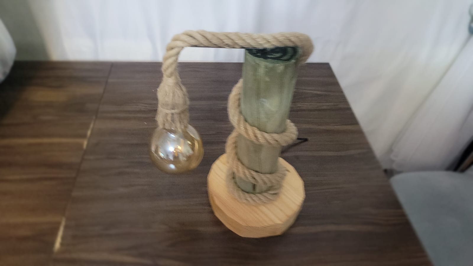 Vintage Table Lamp Crafted from 100-Year-Old Historic Telegraph Pole - Homeartparis production