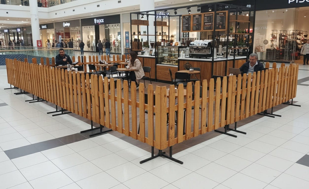 Freestanding Wood Picket Fence Panel, Portable Retail Store Barrier, Modular Event Booth Display, Customizable Pine Wood Fence Section by homeartparis
