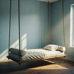 Swing bed Sets | Includes Cushion & Pillow, 70x190 cm Porch Swing, Modular Joinable Design, Floating Sofa