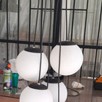 Modern White Glass Globe Pendant Light Homeartparis production