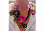 Crochet Flower Necklace, Boho Needle Lace Floral Jewelry, Artisan Handcrafted Oya Crochet Statement Necklace Homeartparis production