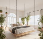 Majestic Solid Spruce Hanging Swing Bed - Heavy Duty Floating Platform Bed Frame - Homeartparis production
