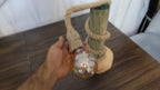 Vintage Table Lamp Crafted from 100-Year-Old Historic Telegraph Pole - Homeartparis production