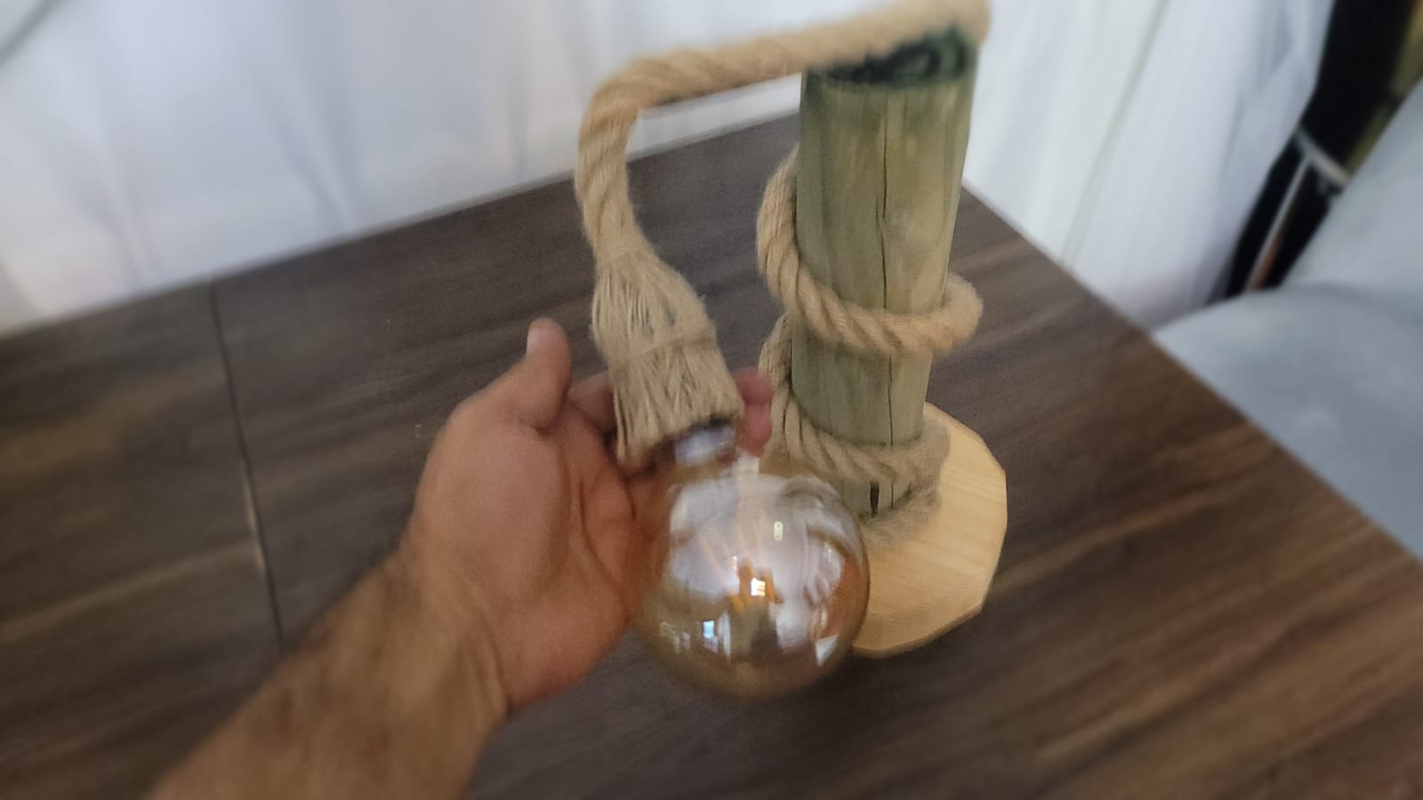 Vintage Table Lamp Crafted from 100-Year-Old Historic Telegraph Pole - Homeartparis production