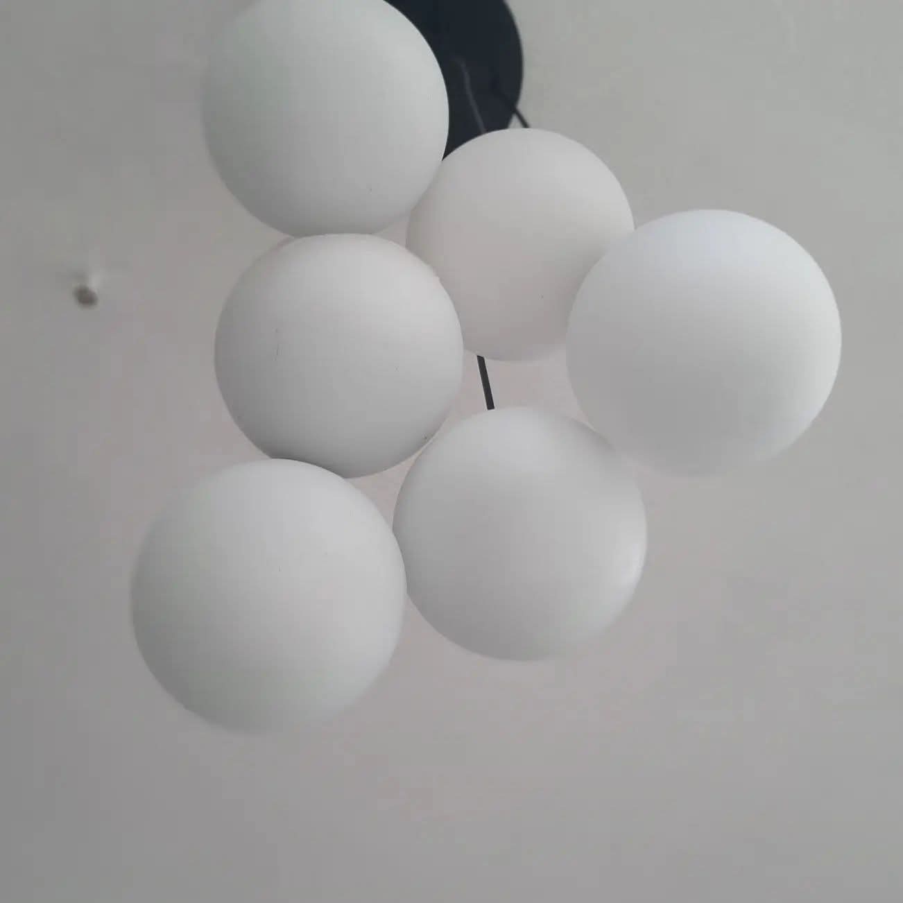 Modern White Glass Globe Pendant Light Homeartparis production