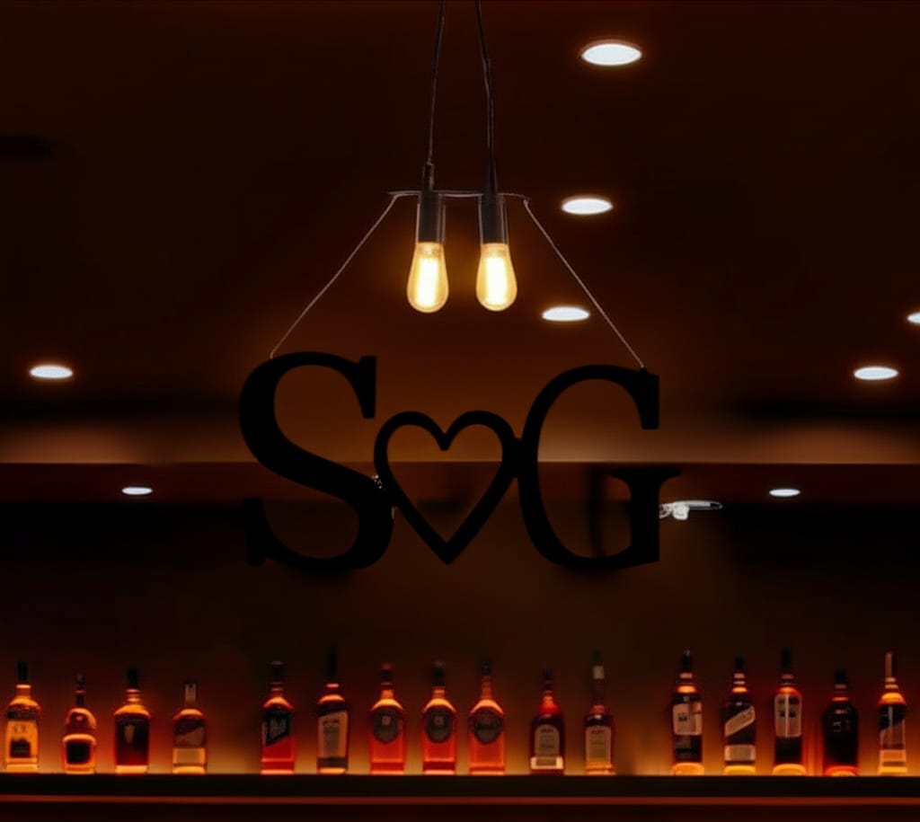 Customizable Wooden Letters & Heart Message Modern Pendant Light -