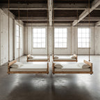 Desing Hanging Swing bed Set | Includes Cushion & Pillow, 70x190 cm Porch Swing, Modular Joinable Design, Floating Sofa