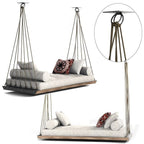 Hanging Swing Bed - Indoor Outdoor Jute Rope Daybed - Homeartparis production