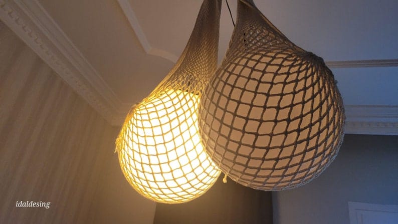 Jute Net Wrapped Globe Pendant Light Homeartparis production