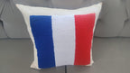 homeartparis Dutch Flag Punch Needle Pillow Cover, Netherlands Linen Cushion Case, Travel Souvenir Gift, Textured Decor 16x16