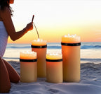 Set of 4 Giant Pillar Candles - 3-Wick Scented Luxury Candles with Custom Wooden Crate - Homeartparis production