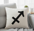 homeartparis Handmade Punch Needle Pillow, Minimalist Throw Pillow, Personalized Birthday Gift, 16x16 Linen Cover, Astrology Home Decor